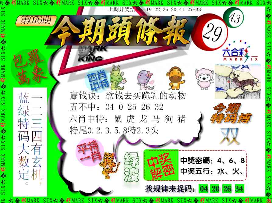 076期今期头条报[图]